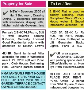 Book Property Classified Ads