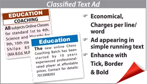 Telegraph Education display classified rates