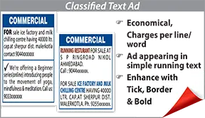 Millennium Post Commercial Personal display classified rates