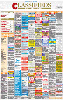 The Hindu Obituary classified page