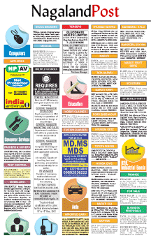 Nagaland Post Obituary classified page