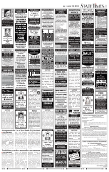 State Times Business classified page