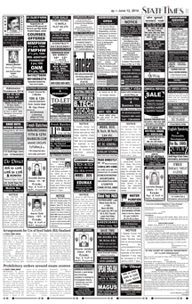 State Times Matrimonial classified page