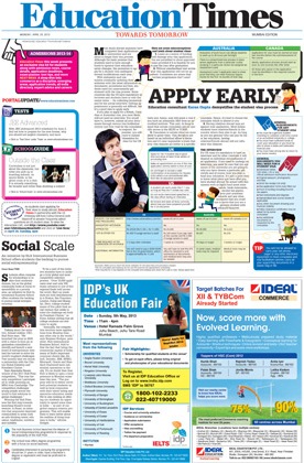 Education Times Advertisement Booking