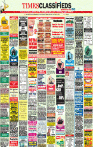 Times Of India Classified Ads