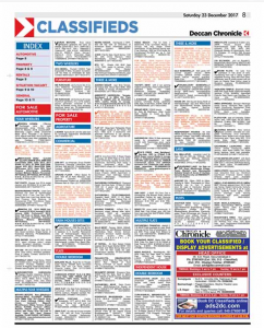 Deccan Chronicle Classified Ads